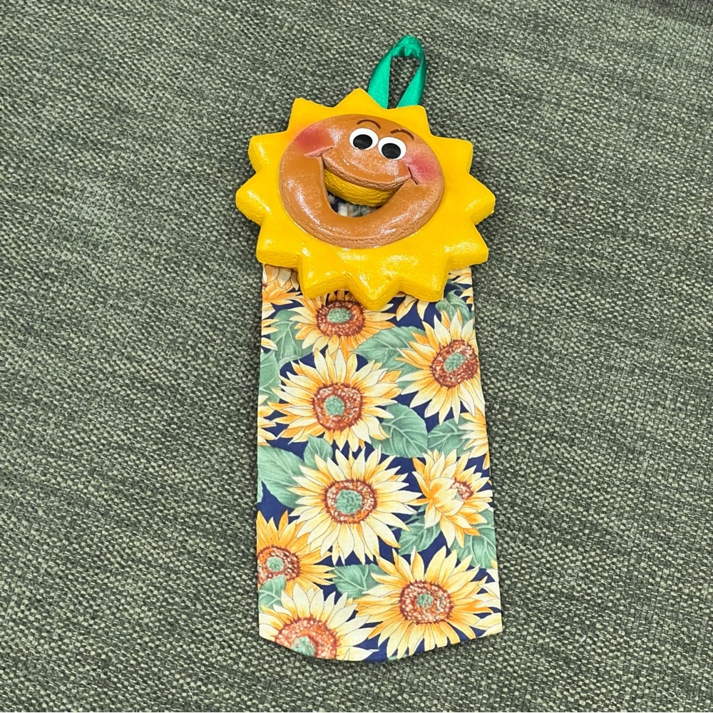 Handcrafted Sunflower Plastic Bag Holder